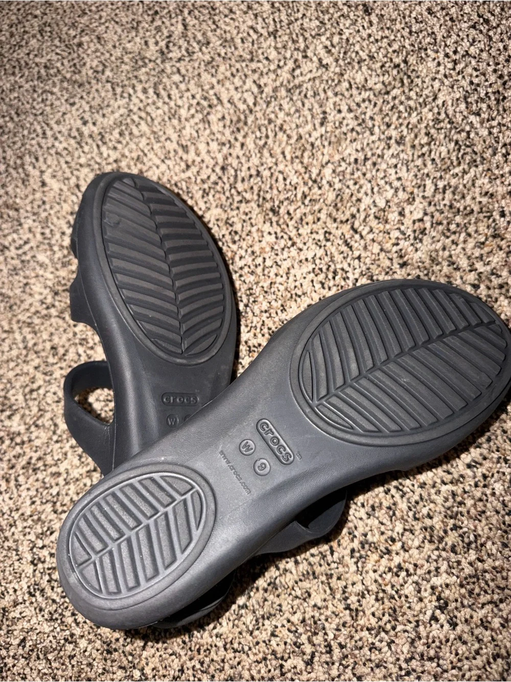 Crocs Black Keli Strappy Slide Comfort Women's Size 9